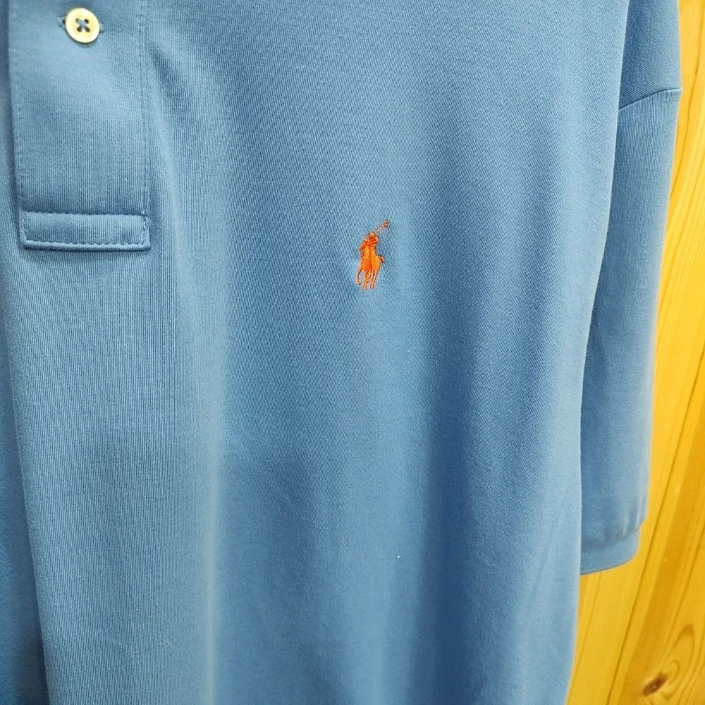 Polo Ralph Lauren Blue‎ Classic Polo Shirt with Embroidered Logo Sz XL Simple